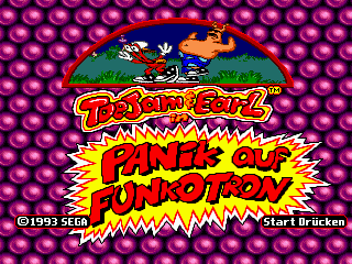 Toe Jam & Earl in Panic auf Funkotron (Germany) Title Screen